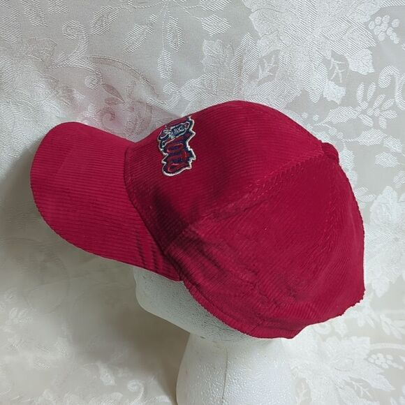 New England Patriots Vintage 1985 Red Corduroy Hat with Superbowl Pin - Picture 5 of 7